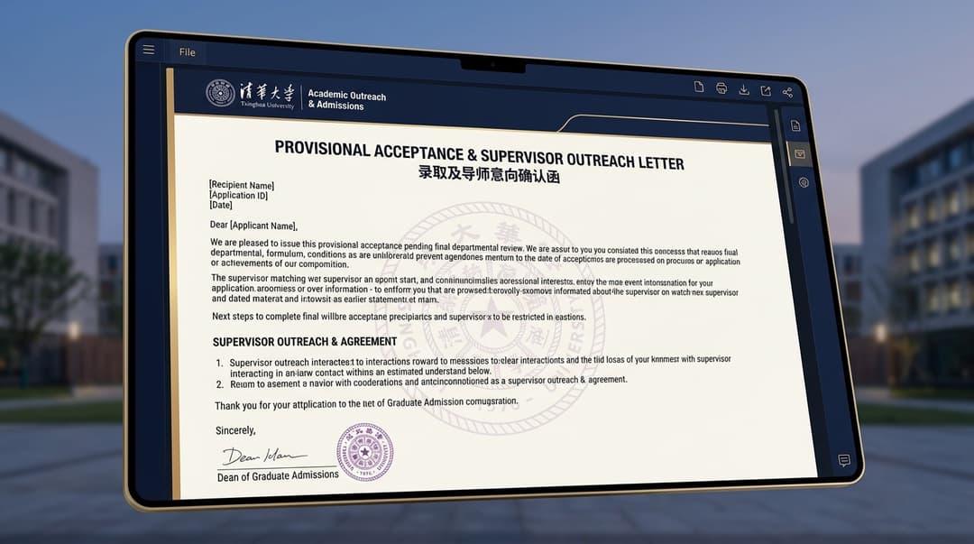 Official China University Professor Acceptance Letter Outreach Email Template