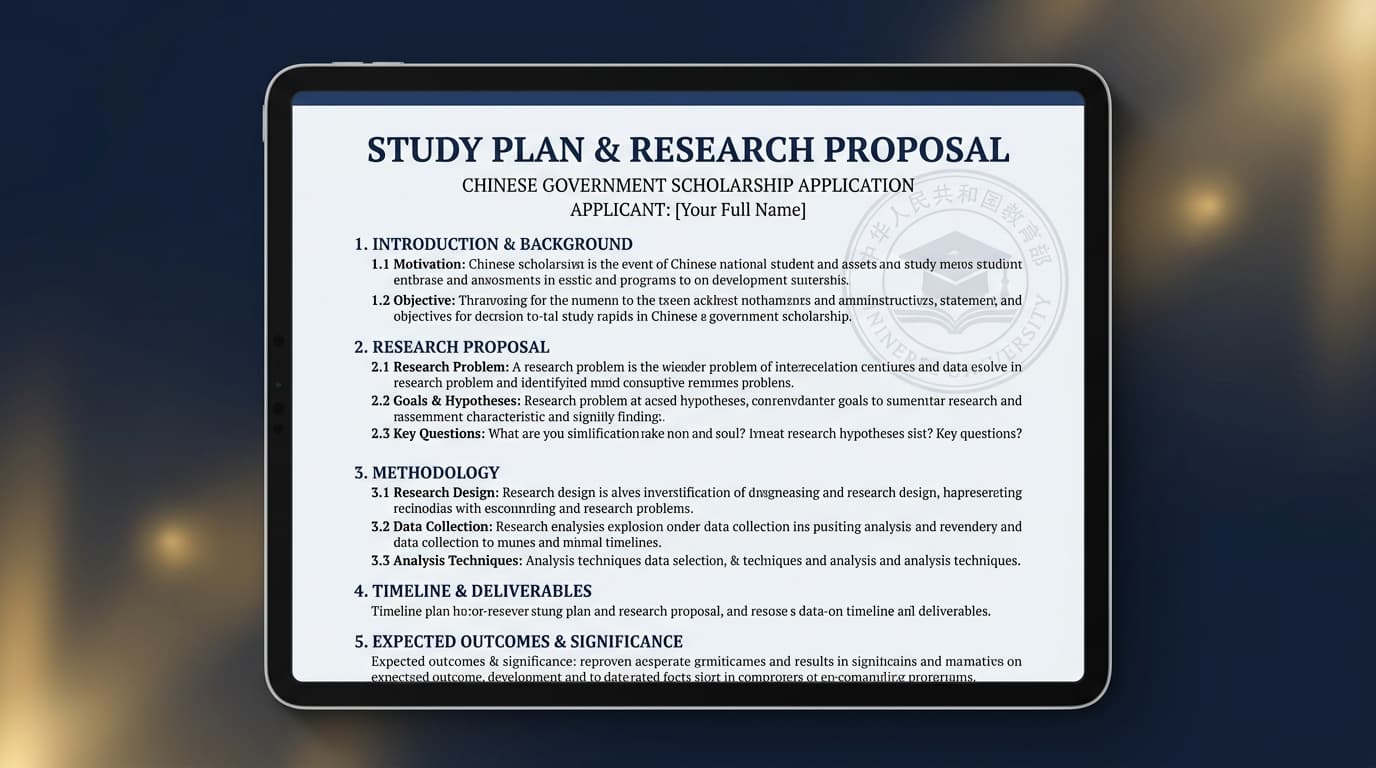 How to Write CSC Study Plan 2027 / 2028 | CSP Samples