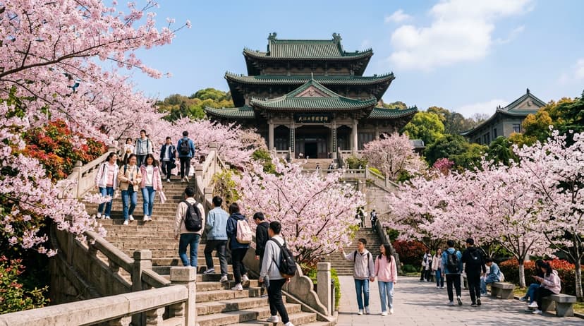 Wuhan University campus for Hubei provincial scholarship