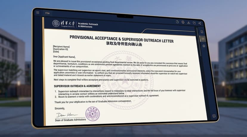 Professor acceptance letter cold email format for Chinese universities