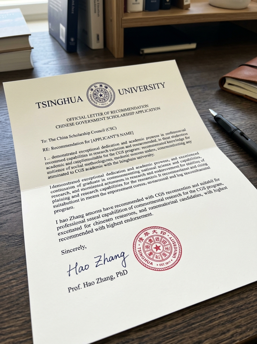 Verified Chinese University Professor Recommendation & Acceptance Endorsement Sample